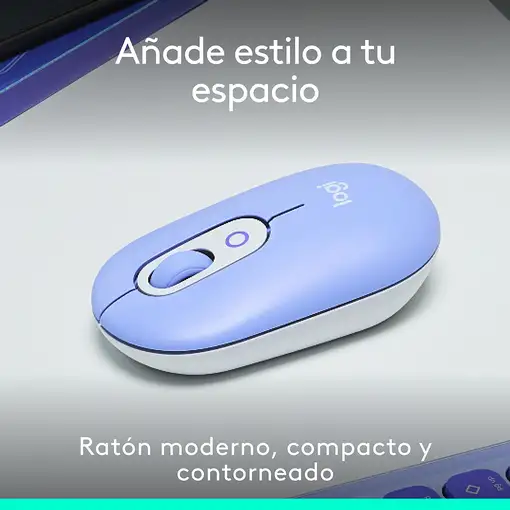 Logitech POP Mouse, ratón inalámbrico Bluetooth compacto y portátil con botones pr