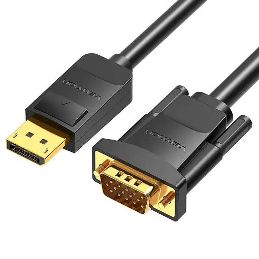 Vention HBLBJ adaptador de cable de vídeo 5 m DisplayPort VGA (D-Sub) Negro Vention HBLBJ adaptador de cable de vídeo 5 m DisplayPort VGA (D-Sub) Negro