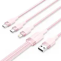 Vention CTPPG cable USB USB 2.0 1,5 m USB A USB C/Micro-USB B/Lightning 0,48 Gbit/