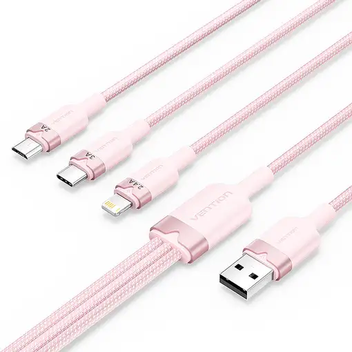 Vention CTPPG cable USB USB 2.0 1,5 m USB A USB C/Micro-USB B/Lightning 0,48 Gbit/