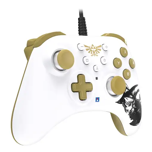 Hori HORIPAD Turbo Zelda Oro, Blanco USB Gamepad Nintendo Switch