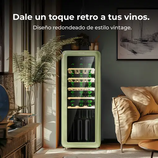 Cecotec Bolero GrandSommelier Origin 24 Hit Green Nevera de vino Independiente Ver