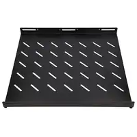 Extralink Estanteria 1U 600mm Negro 19", 602 x 472mm, para armarios de 800mm de pr