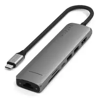 Satechi ST-P7SM hub de interfaz USB Tipo C 10000 Mbit/s Gris Satechi ST-P7SM hub de interfaz USB Tipo C 10000 Mbit/s Gris