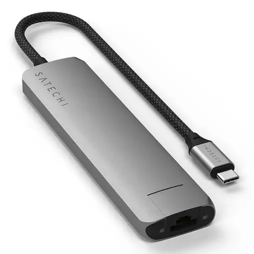 Satechi ST-P7SM hub de interfaz USB Tipo C 10000 Mbit/s Gris