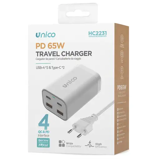 UNICO HC2231 cargador de dispositivo móvil Universal Blanco Corriente alterna Carg