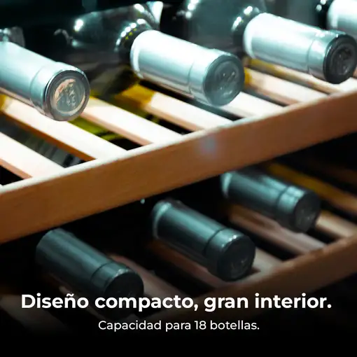 Cecotec Bolero GrandSommelier Origin 18 Hit Beige Nevera de vino Independiente