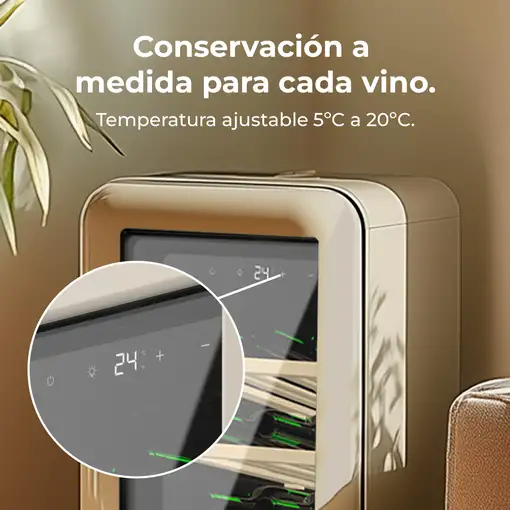 Cecotec Bolero GrandSommelier Origin 18 Hit Beige Nevera de vino Independiente