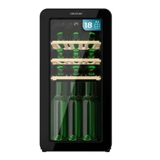 Cecotec Bolero GrandSommelier Origin 18 Hit Black Nevera vino Independiente Negro Cecotec Bolero GrandSommelier Origin 18 Hit Black Nevera vino Independiente Negro