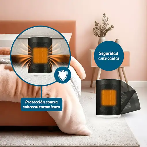 Grunkel CAL-CE1800 calefactor eléctrico Interior Blanco 1800 W Ventilador