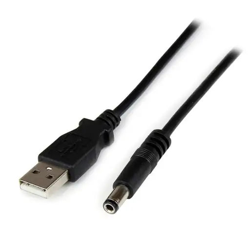 StarTech.com Cable Adaptador 1m USB A Macho a Conector Coaxial Barrel Alimentación StarTech.com Cable Adaptador 1m USB A Macho a Conector Coaxial Barrel Alimentación
