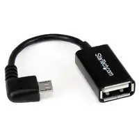 StarTech.com Cable Adaptador Micro USB a USB OTG Acodado a la Derecha de 12cm - Ma