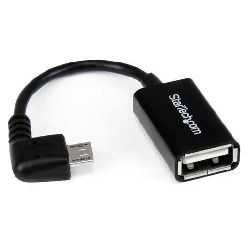 StarTech.com Cable Adaptador Micro USB a USB OTG Acodado a la Derecha de 12cm - Ma