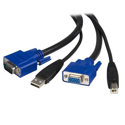 StarTech.com Cable KVM de 1,8m Todo en Uno VGA USB A USB B HD15 - 6ft Pies 2 en 1 StarTech.com Cable KVM de 1,8m Todo en Uno VGA USB A USB B HD15 - 6ft Pies 2 en 1