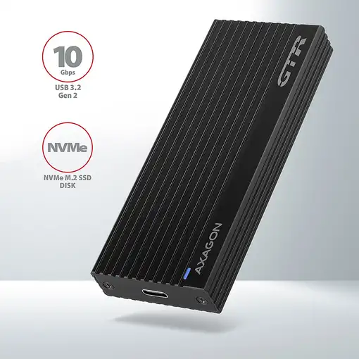 Axagon EEM2-GTR caja para disco duro externo Caja externa para unidad de estado só