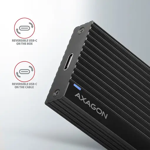 Axagon EEM2-GTR caja para disco duro externo Caja externa para unidad de estado só