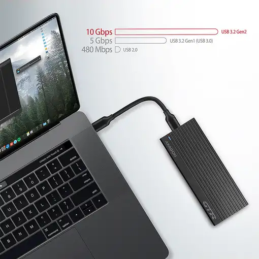 Axagon EEM2-GTR caja para disco duro externo Caja externa para unidad de estado só