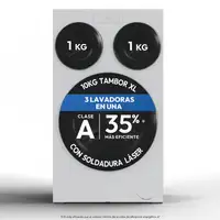 Lavadora MultiWash blanca triple tambor 10+1+1 kg, 1400 Rpm, MQD 410CBL9-37 CANDY Lavadora MultiWash blanca triple tambor 10+1+1 kg, 1400 Rpm, MQD 410CBL9-37 CANDY