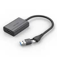 Vention ACYHB cambiador de género para cable USB-C + USB-A HDMI Gris Vention ACYHB cambiador de género para cable USB-C + USB-A HDMI Gris
