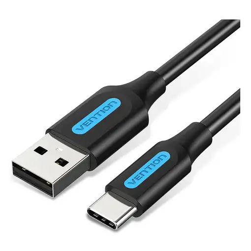 Vention COKLF cable USB USB 2.0 1 m USB A USB C 0,48 Gbit/s Gris, Negro