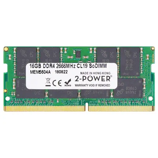 2-Power 2P-KCP426SD8/16 módulo de memoria 16 GB 1 x 16 GB DDR4 260-pin SO-DIMM 2-Power 2P-KCP426SD8/16 módulo de memoria 16 GB 1 x 16 GB DDR4 260-pin SO-DIMM