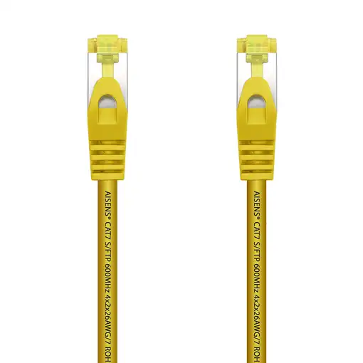 AISENS Cable De Red Latiguillo RJ45 LSZH Cat.7 600 MHz S/FTP PIMF AWG26, Amarillo,