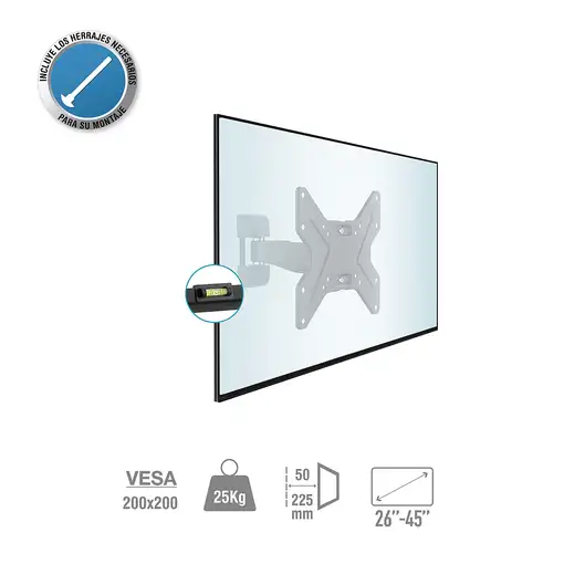 TM Electron TMSLC282 soporte para TV 114,3 cm (45") Negro