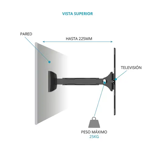 TM Electron TMSLC282 soporte para TV 114,3 cm (45") Negro