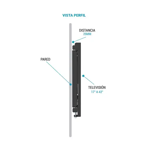 TM Electron TMSLC109S soporte para TV 114,3 cm (45") Negro