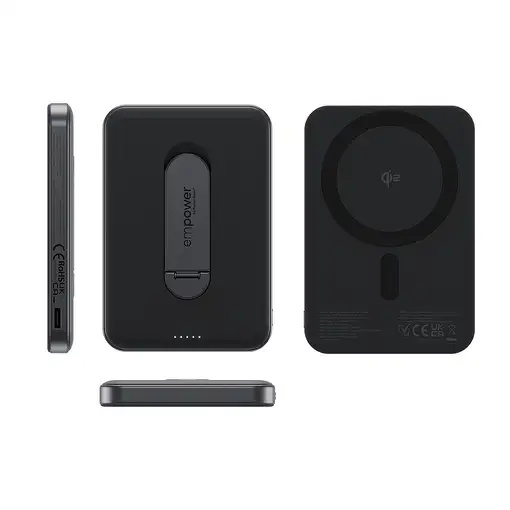 PanzerGlass empower™ by ® empower™ Bank w. Spin Stand | 5000mAh | Space Black Negr