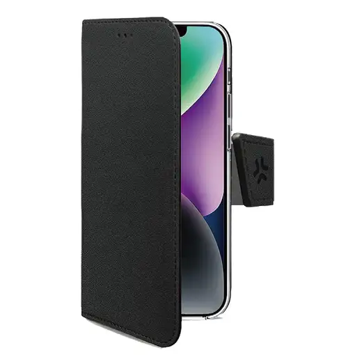 Celly WALLY funda para teléfono móvil 15,5 cm (6.1") Funda cartera Negro