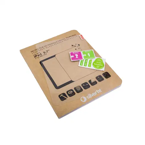 SilverHT Protector de pantalla de cristal templado para Apple iPad Air 1 y 2