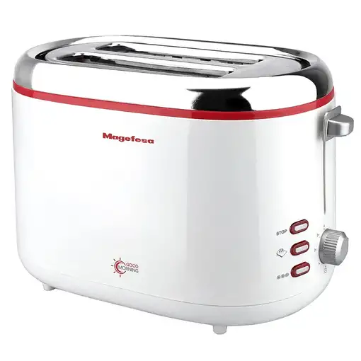 Magefesa MGF3365 7 2 rebanada(s) 850 W Rojo, Plata, Blanco Magefesa MGF3365 7 2 rebanada(s) 850 W Rojo, Plata, Blanco