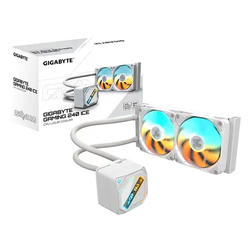 GIGABYTE GAMING 240 ICE Refrigeración Líquida para CPU - 2x120mm Ventiladores ARGB GIGABYTE GAMING 240 ICE Refrigeración Líquida para CPU - 2x120mm Ventiladores ARGB