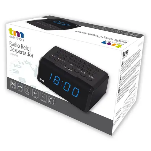 TM Electron TMRAR010 despertador Reloj despertador digital Negro