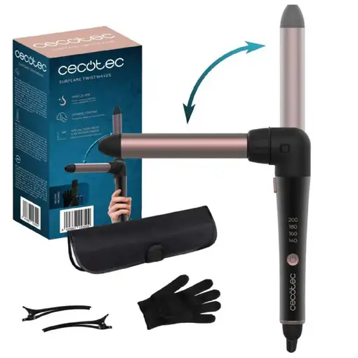 Cecotec SurfCare TwistWaves Rizador de pelo Caliente Negro