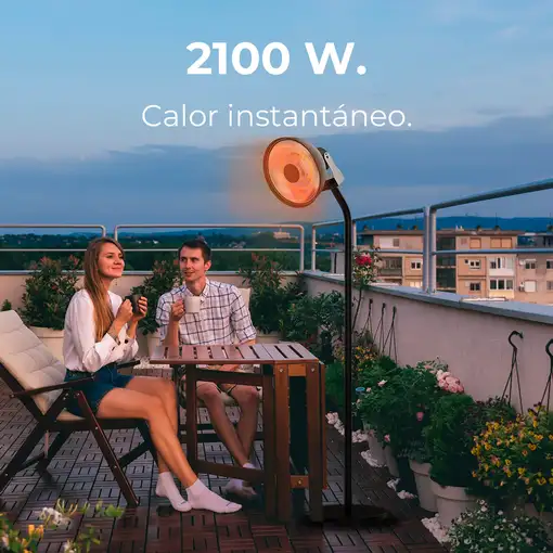 Cecotec ReadyWarm 21000 Interior Negro 2100 W Calefactor eléctrico infrarrojo