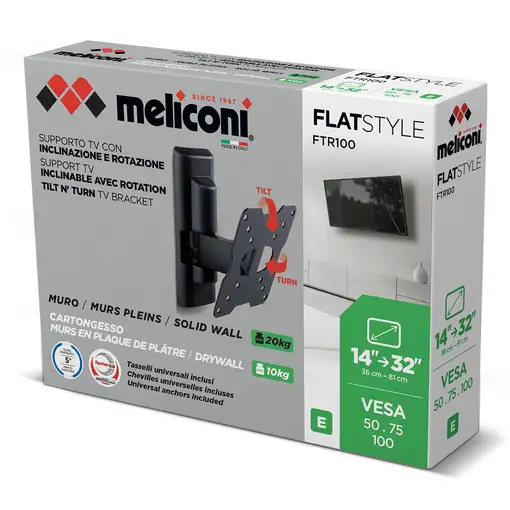 Meliconi 580476 soporte para TV 81,3 cm (32") Negro