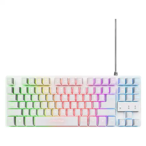 Trust GXT 794W teclado Ratón incluido Juego USB QWERTY Inglés de EE. UU. Blanco