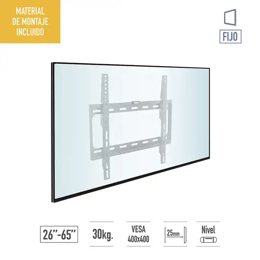 TM Electron TMSLC109M soporte para TV 165,1 cm (65") Negro