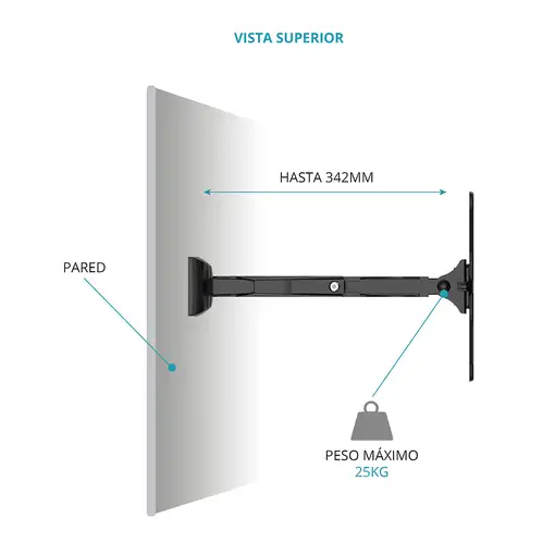 TM Electron TMSLC283 soporte para TV 114,3 cm (45") Negro