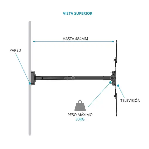 TM Electron TMSLC141 soporte para TV 139,7 cm (55") Negro