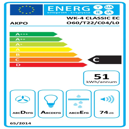 Akpo WK-4 Classic Eco De pared Acero inoxidable 450 m³/h