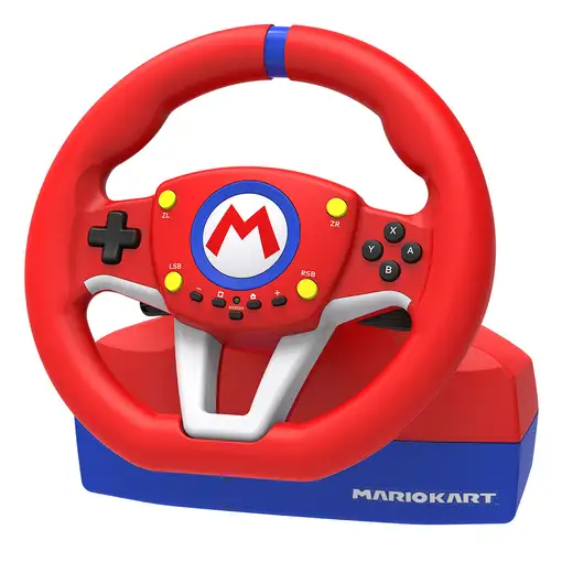 Hori Mario Kart Racing Wheel Pro Negro, Azul, Rojo, Blanco USB Volante + Pedales