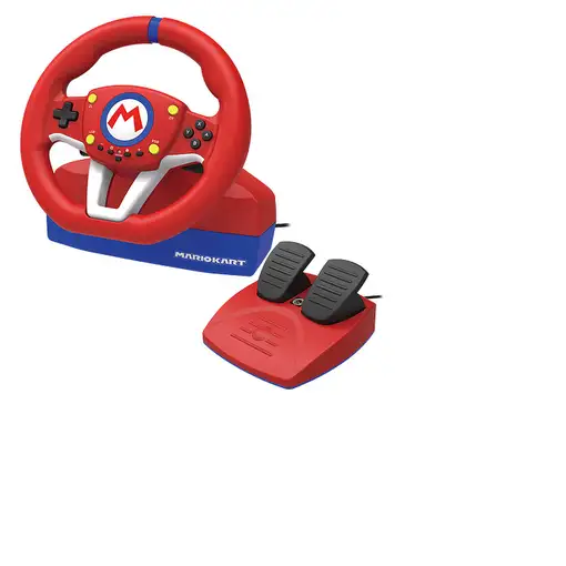 Hori Mario Kart Racing Wheel Pro Negro, Azul, Rojo, Blanco USB Volante + Pedales