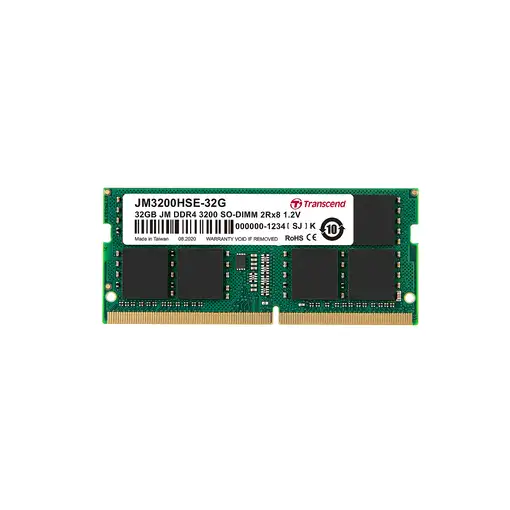 Transcend JetRam JM3200HSE-32G módulo de memoria 32 GB 2 x 8 GB DDR4 260-pin SO-DI Transcend JetRam JM3200HSE-32G módulo de memoria 32 GB 2 x 8 GB DDR4 260-pin SO-DI