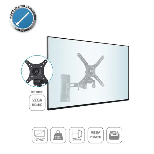 TM Electron TMSLC272 soporte para TV 114,3 cm (45") Negro