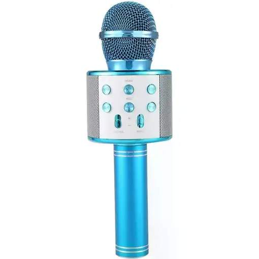 Micrófono de Karaoke Inalámbrico Bluetooth WS-858 con Altavoz Integrado.