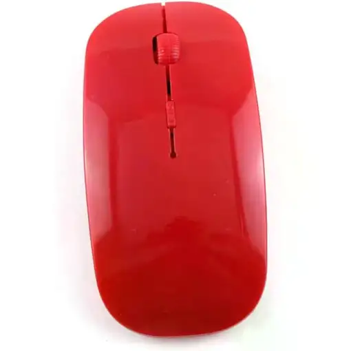 Ratón Inalámbrico Ultra Delgado (Slim) de 2.4GHz - Color Rojo.
