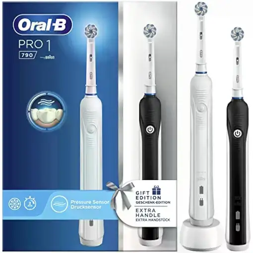 Oral-B Pro 1 790 Sensitive Cepillos de Dientes Eléctricos (Pack de 2 mangos).